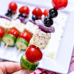 Greek Salad Skewers for Entertaining Clean Eating Style!