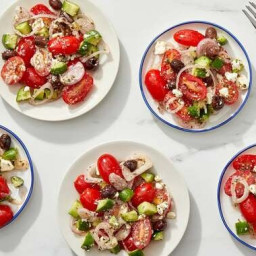Greek Salad with Oregano-Lemon Dressing