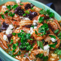 Greek Shrimp Recipe with Tomato and Feta 