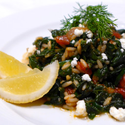 Greek Spinach and Rice recipe (Spanakorizo)