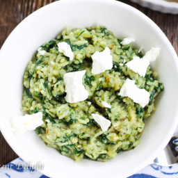 Greek Spinach Rice With Feta