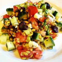 Greek Style Farro Salad