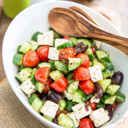 Greek Style Tomato Cucumber Salad