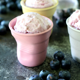 Greek Yogurt Blueberry Ice Cream