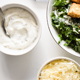 Greek Yogurt Caesar Salad Dressing with Kale