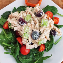 Greek Yogurt Chicken Salad with Grapes and Celery