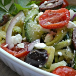Greek Zoodle Salad Recipe