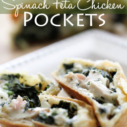 Greek Spinach Feta Chicken Pockets