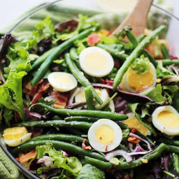 Green Bean and Egg Salad with Garlic Parmesan Vinaigrette Recipe
