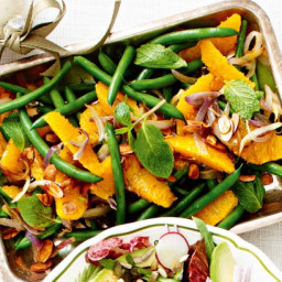 Green bean salad with orange and mint