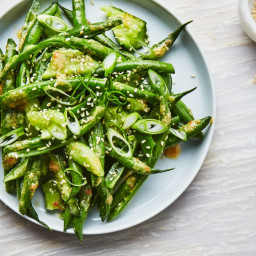 Green Beans and Cucumbers with Miso Dressing