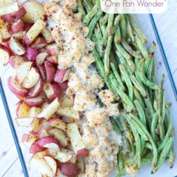Green Beans, Chicken, and Potatoes One Pan Wonder