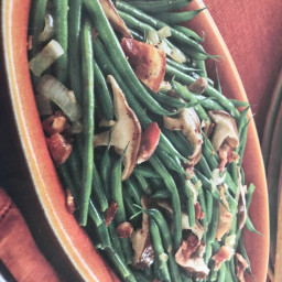 Green Beans with Mushrooms & Bacon