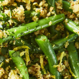 Green Beans with Olive-Almond Tapenade