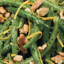 Green beans with walnuts and lemon vinaigrette 