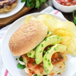 Green Chile Grilled Chicken Burgers