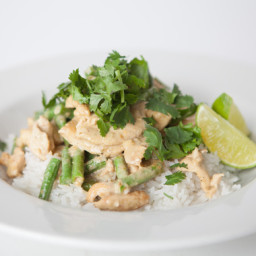 Green Curry Chickenwith Jasmine Rice and Long Beans