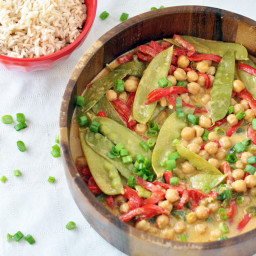 Green Curry with Chickpeas