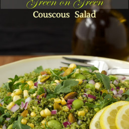 Green on Green Couscous Salad