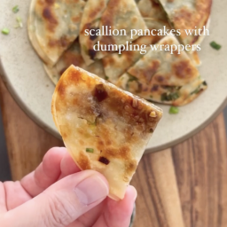 Green Onion Pancakes with Dumpling Wrappers