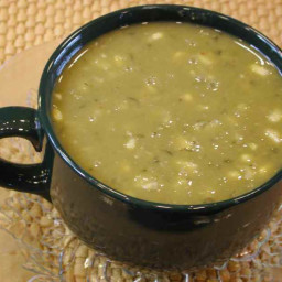 Green Split Pea and Corn Soup