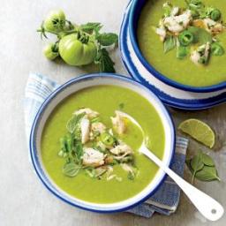 Green Tomato Soup with Lump Crabmeat