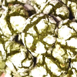 Green Velvet Mint Chip Crinkle Cookies