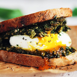 Green Egg Sandwich with Fresh Spring Pesto