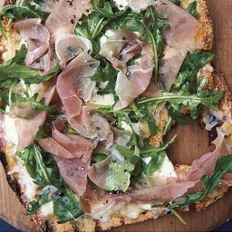 Greens on White Grilled Pizza