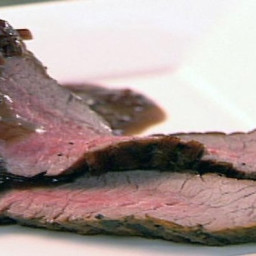 Griddled bavette steak with shallot and red wine sauce