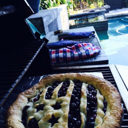 Grill Baked Blueberry Pie