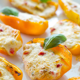 Grilled 3-Cheese Pimento Sweet Pepper Poppers
