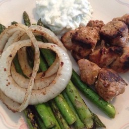 Grilled Asparagus and Onions