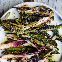Grilled Asparagus and Spring Onions with Lemon Dressing