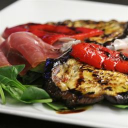 Grilled Aubergines with Prosciutto