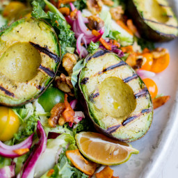 Grilled Avocado and Kale Chopped Salad