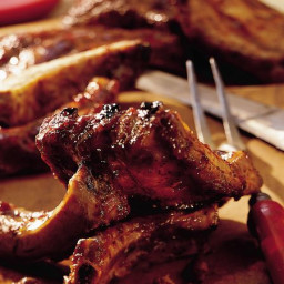 Grilled Baby Back Ribs with Spicy Barbecue Sauce