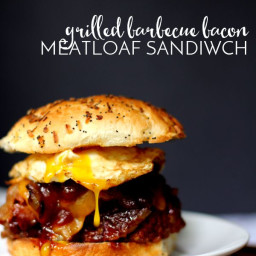 Grilled Barbecue Bacon Meatloaf Sandwich