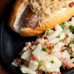 Grilled Beer Brats with German Potato Salad