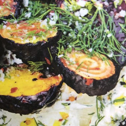 Grilled beetroot with labneh and dill