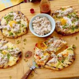 Grilled Breakfast Pizza with Sausage Gravy