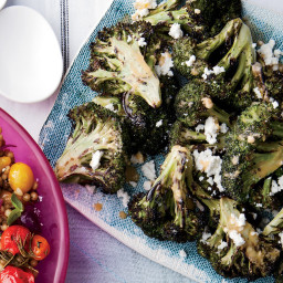 Grilled Broccoli with Chipotle-Lime Butter and Queso Fresco