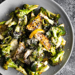 Grilled Broccoli with Lemon & Parmesan