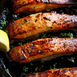 Grilled Browned Butter Honey Garlic Salmon