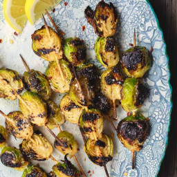 Grilled Brussels Sprouts Skewers 