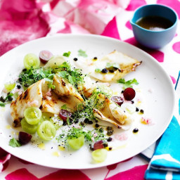 Grilled calamari with grape and currant dressing
