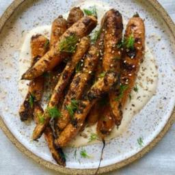 Grilled Carrots with Tahini Sauce