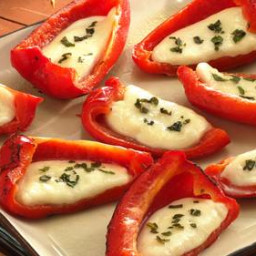 Grilled Cheese-Stuffed Roasted Red Peppers