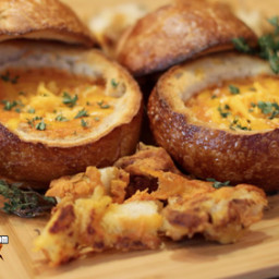 Grilled Cheese Tomato Soup Bread Bowl
