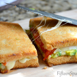 Grilled Cheese with Avocado and Heirloom Tomato